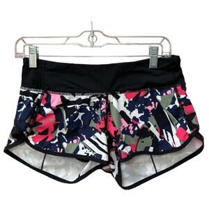 Lululemon Run Speed Shorts 2.5" Size 4 in Pop Cut Boom‎ Juice Multi EUC